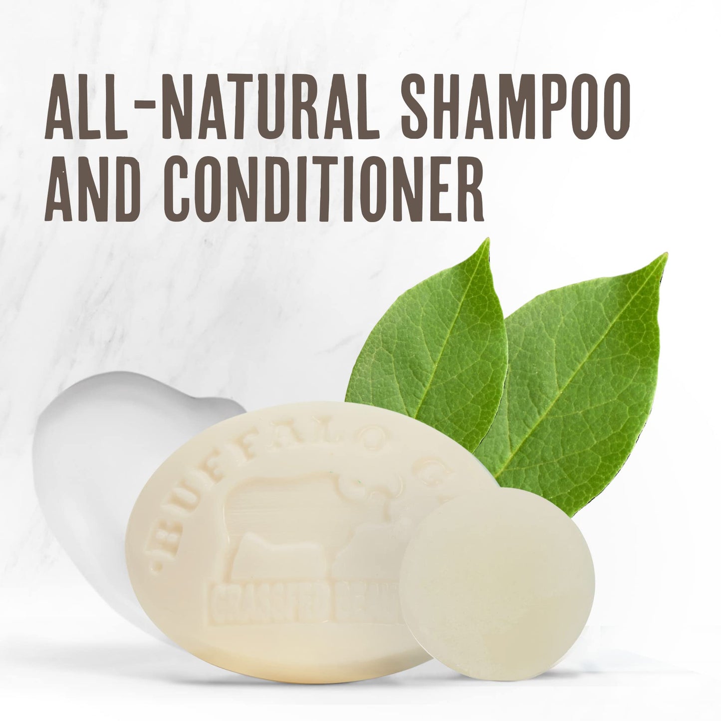MSM + Tallow Shampoo & Conditioner Bar Set - Unscented - Sulfate-Free, Silicone-Free Hair Care System for Soft, Smooth, Manageable Hair - pH Balanced