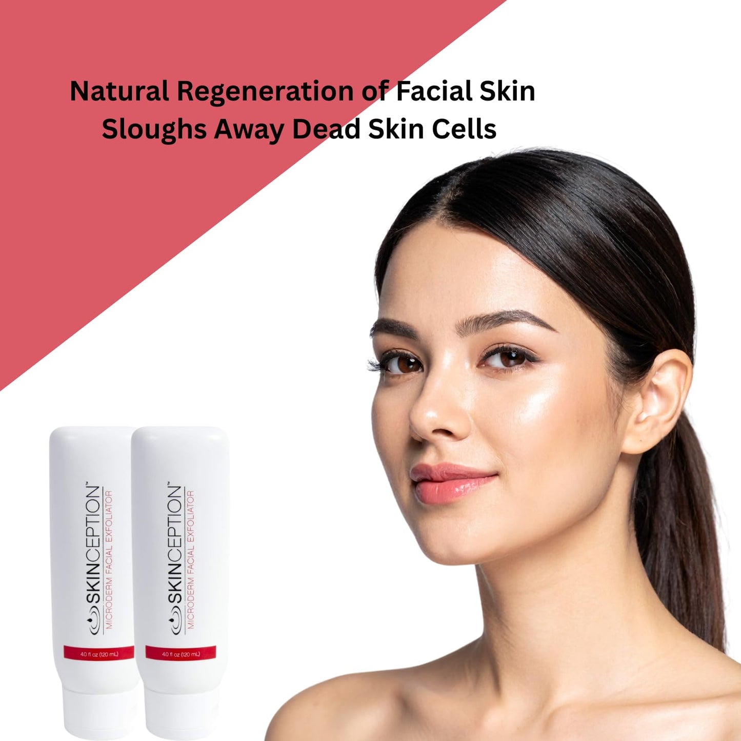 Skinception Microderm Facial Exfoliator - Fruit Enzyme Face Exfoliating Treatment - Gentle Microdermabrasion for Dead Skin Removal, Pore Cleansing