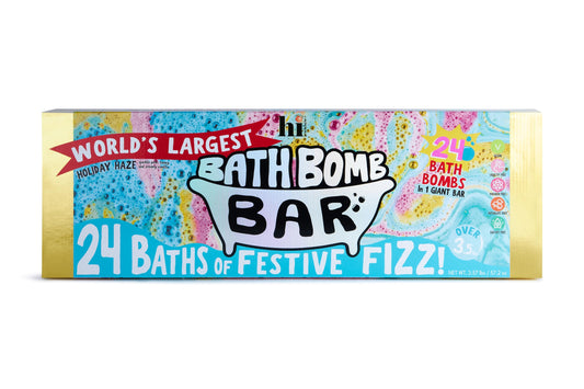 Hi Peach Layne World's Largest Bath Bomb Bar, 3.57 lb, Blue, Yellow, Pink