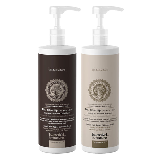 Tweak’d by Nature - 2XL Fiber Lift Volumizing and Thickening Shampoo and Conditioner Set, Multitasking Shampoo and Vanilla Body Wash, Non Toxic