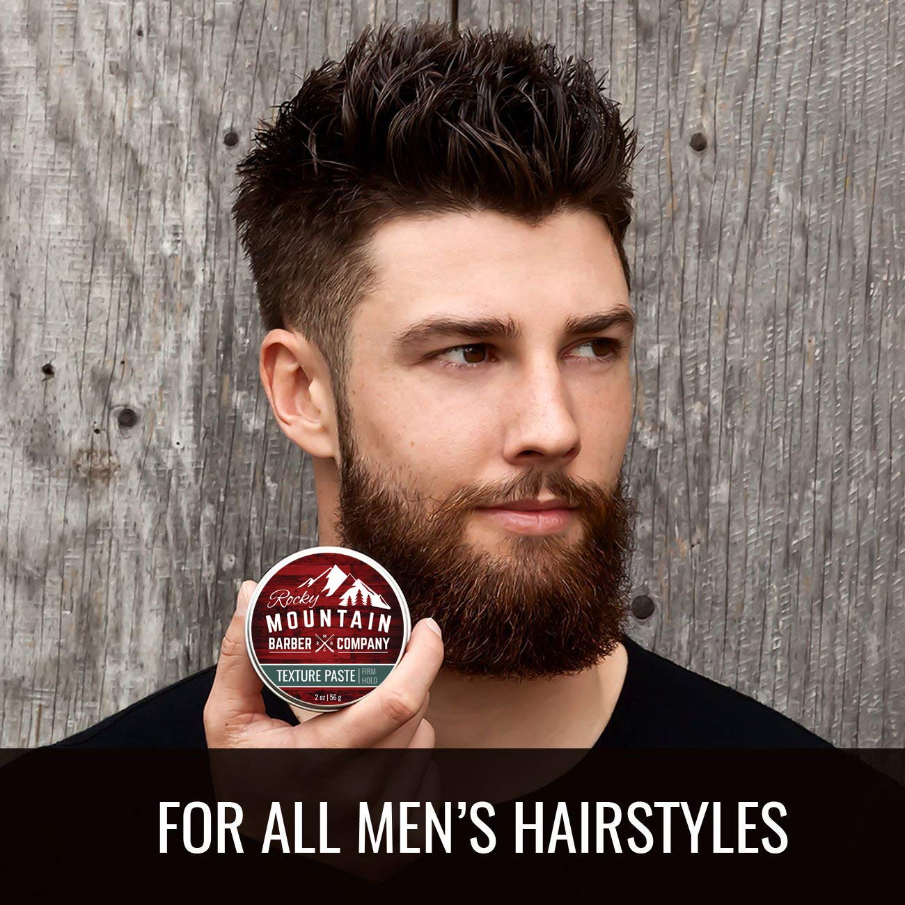 Rocky Mountain Barber Company Hair Paste for Men - Hair Styling Paste with Pliable Light-Firm Hold for All Hair Styles, Shine-Free Matte Finish - Easy