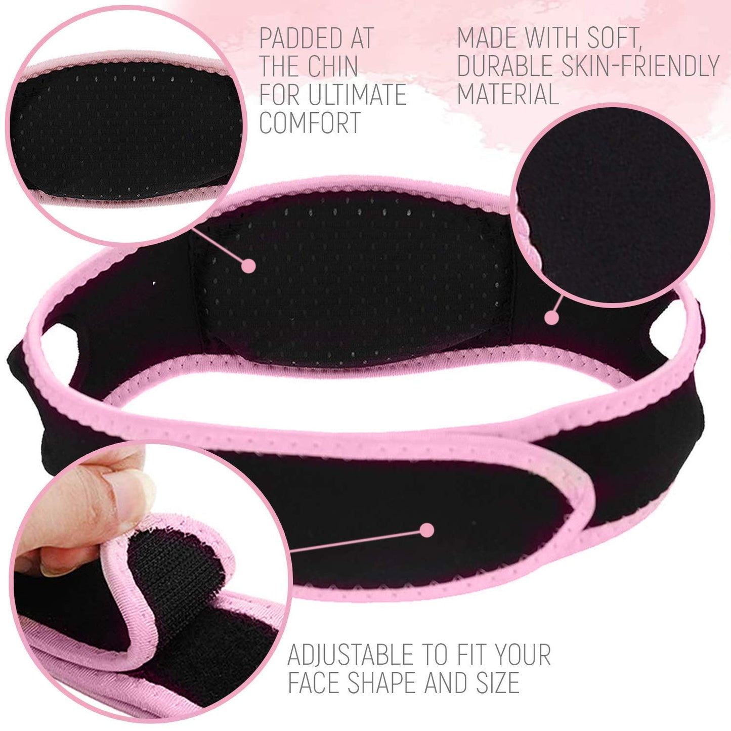 V Line Face Slimming Mask Chin Lifting Belt Sagging Skin Double Chin Reducer Face Lift V Shaped Contour Tightening Strap Reusable Anti-Wrinkle Chin Up