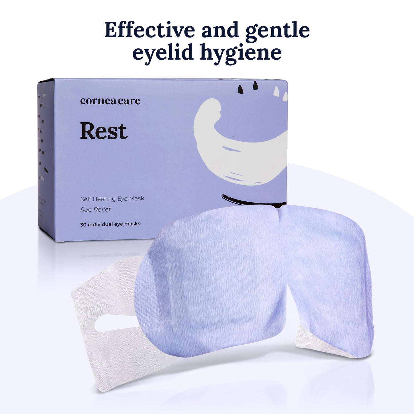 CorneaCare Rest: Self Heating Warm Compress for Dry Eyes | Heated Eye Mask for Fast Relief | Steam Mask for Stye Treatment | No Microwave or Washcloth
