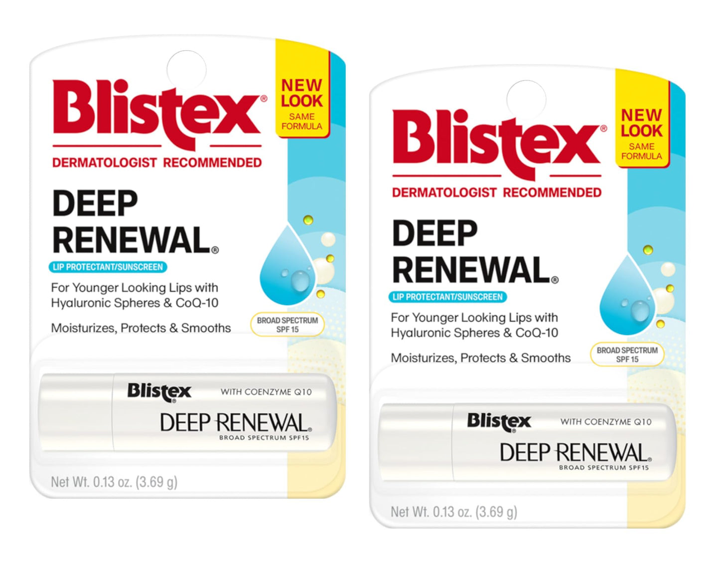 Blistex Deep Renewal Lip Protectant Sunscreen Balm, 0.13 Ounces (3.69g) (Value Pack of 2) Beauty & Personal Care Blistex