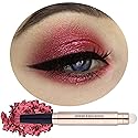 Rose Red Eyeshadow Stick, Cream Smooth Glitter Eyeshadow Pencil Crayon, Hypoallergenic Waterproof Long Lasting Shimmer Eye Shadow Pen