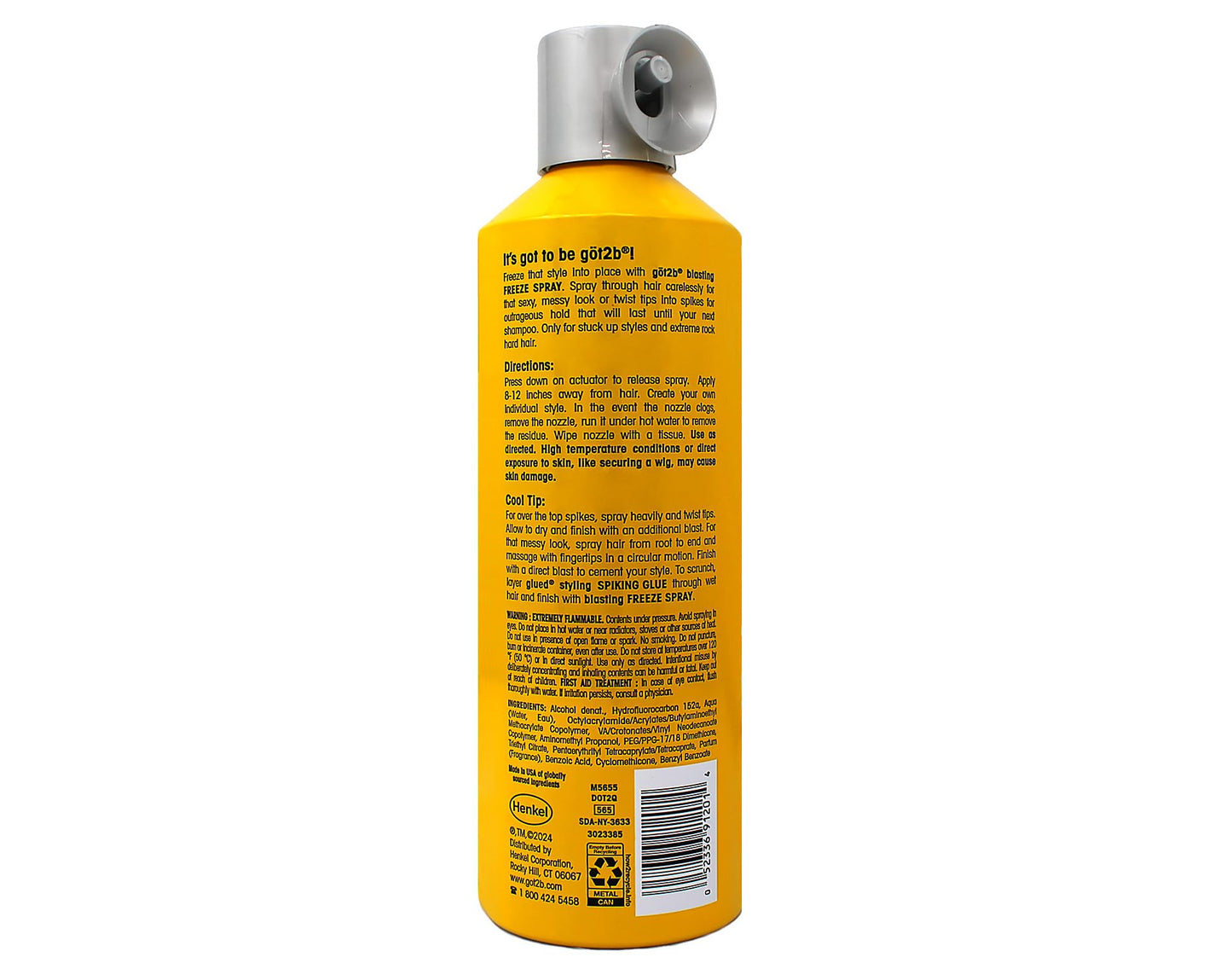 (6Pack) [GOT 2B] GLUED BLASTING FREEZE SPRAY SCREAMING HOLD FOR HAIR 12OZ