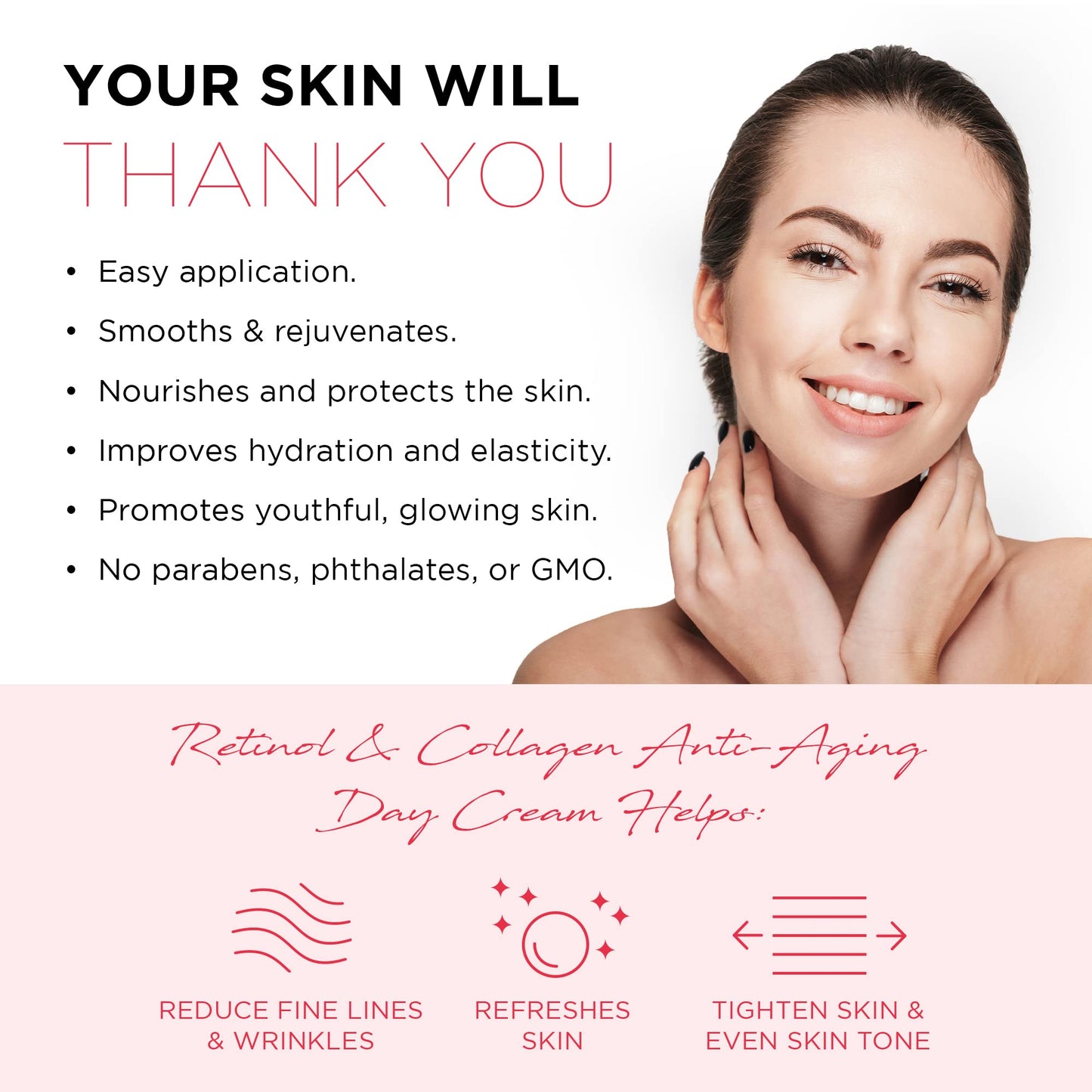 Azure Cosmetics Retinol & Collagen Moisturizer For Face - Dermatologist Tested, Anti-Aging - Skin Tightening, Fine Lines and Wrinkles Treatment Face