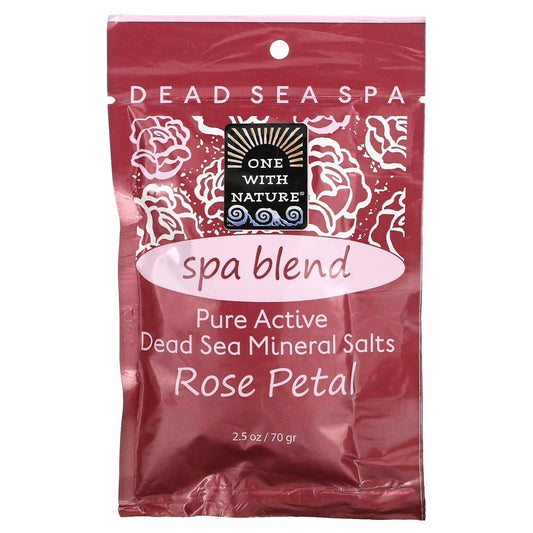 Spa Blend, Detox, 100% Pure Active Dead Sea Mineral Salts, Rose Petal,for Eczema, Psoriasis and All Skin Types, Natural, Therapeutic, 2.5 Oz (Pack Beauty and Personal Care One With Nature