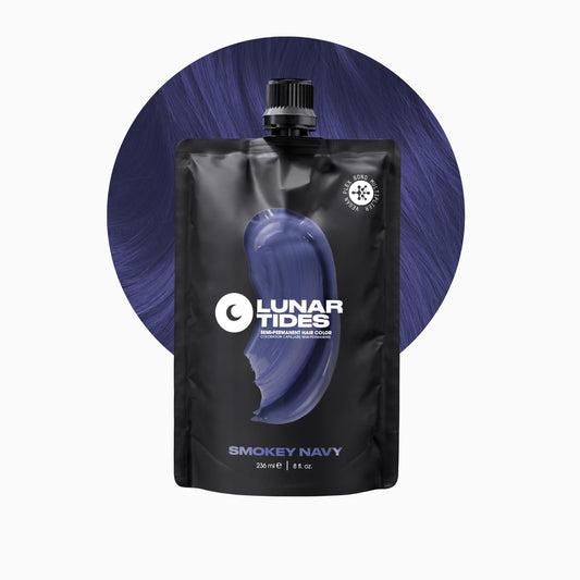 Lunar Tides Semi-Permanent Hair Color (43 colors) (Smokey Navy, 8 fl. oz.) Beauty & Personal Care Lunar Tides