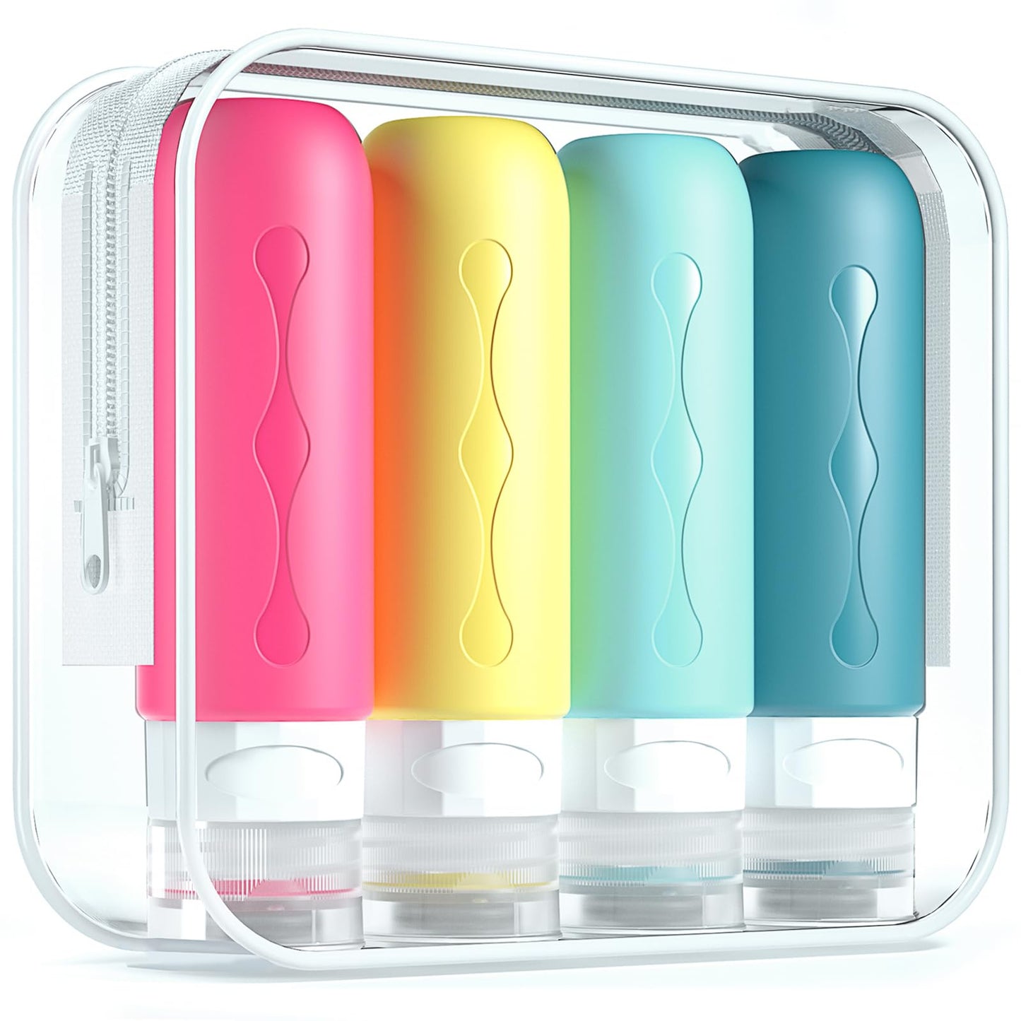 Gemice Travel Bottles for Toiletries Tsa Approved Travel 3oz Size Containers BPA Free Leak Proof Travel Tubs Refillable Liquid Travel Accessories Beauty and Personal Care Gemice Default Title