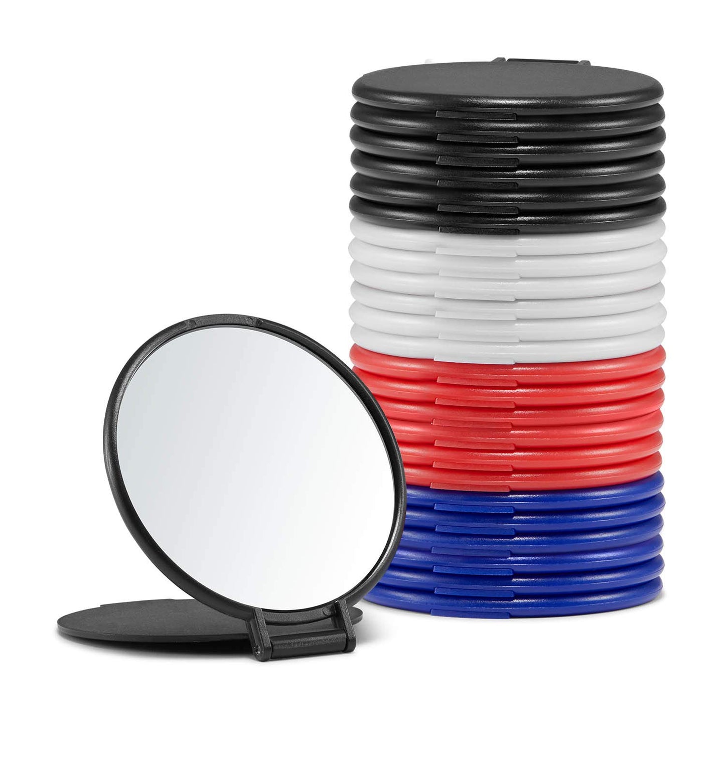 MOMIRA Compact Mirror Bulk, Round Makeup Mirror for Purse, Set of 24 (4-Color)