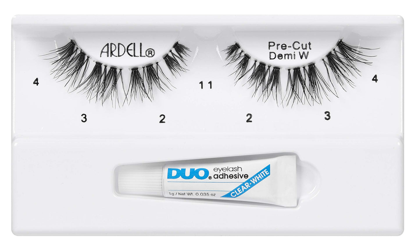 Ardell Pre-Cut Demi Wispies Lashes, Easy Application, Precision Cut Natural Look False Eyelashes, 1 Pack