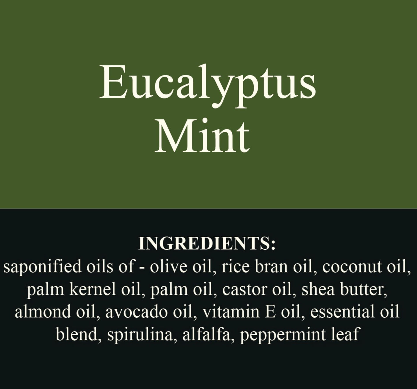 Traverse Bay Bath and Body Eucalyptus Mint Natural Cold Process Soap, Essential Oil Based, Cooling Eucalyptus and Peppermint, 2 Bars, 11+ oz Beauty & Personal Care Traverse Bay Bath and Body