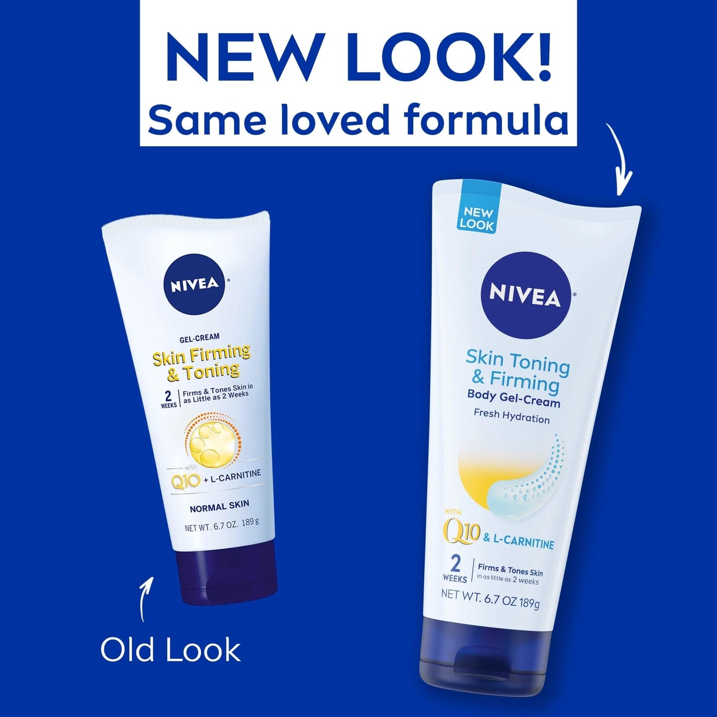 NIVEA Skin Firming & Toning Body Gel-Cream - With Q10 For Normal Skin - 6.7 oz. Tube