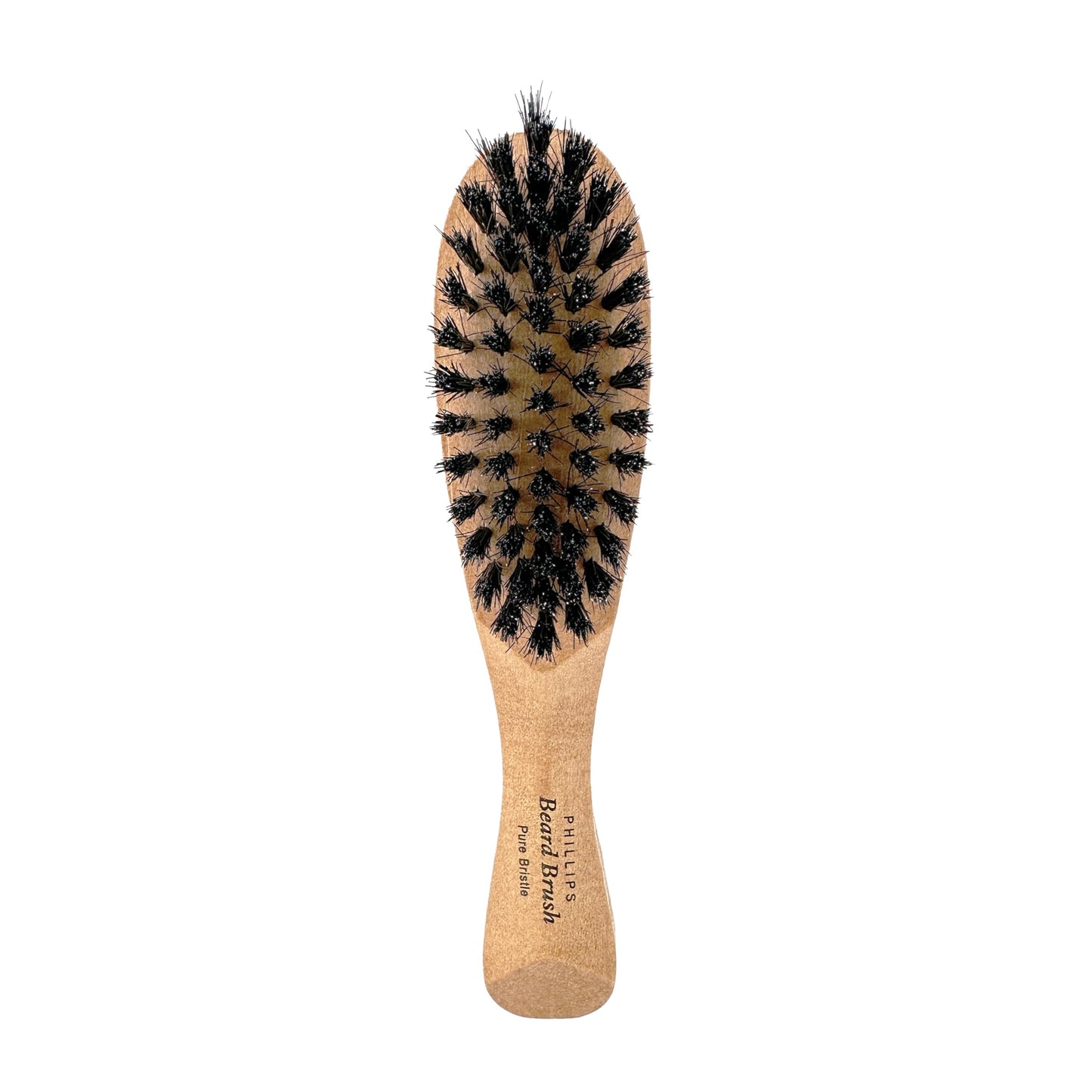 Phillips Brush Co Boar Bristle Beard Brush - Compact, Lightweight, Wooden Men's Grooming Tool for Facial Hair
