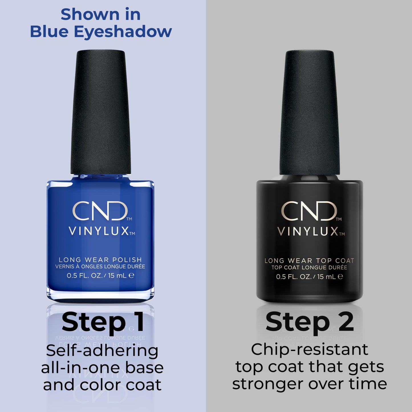 CND Vinylux Longwear Blue Nail Polish, Gel-like Shine & Chip Resistant Color, Midnight Swim, 0.5 fl. oz