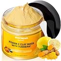 Hicream Turmeric Vitamin C Clay Mask with Kaolin Clay and Turmeric for Dark Spots, Dull Skin, Skincare Facial Mask for Controlling Oil and Refining
