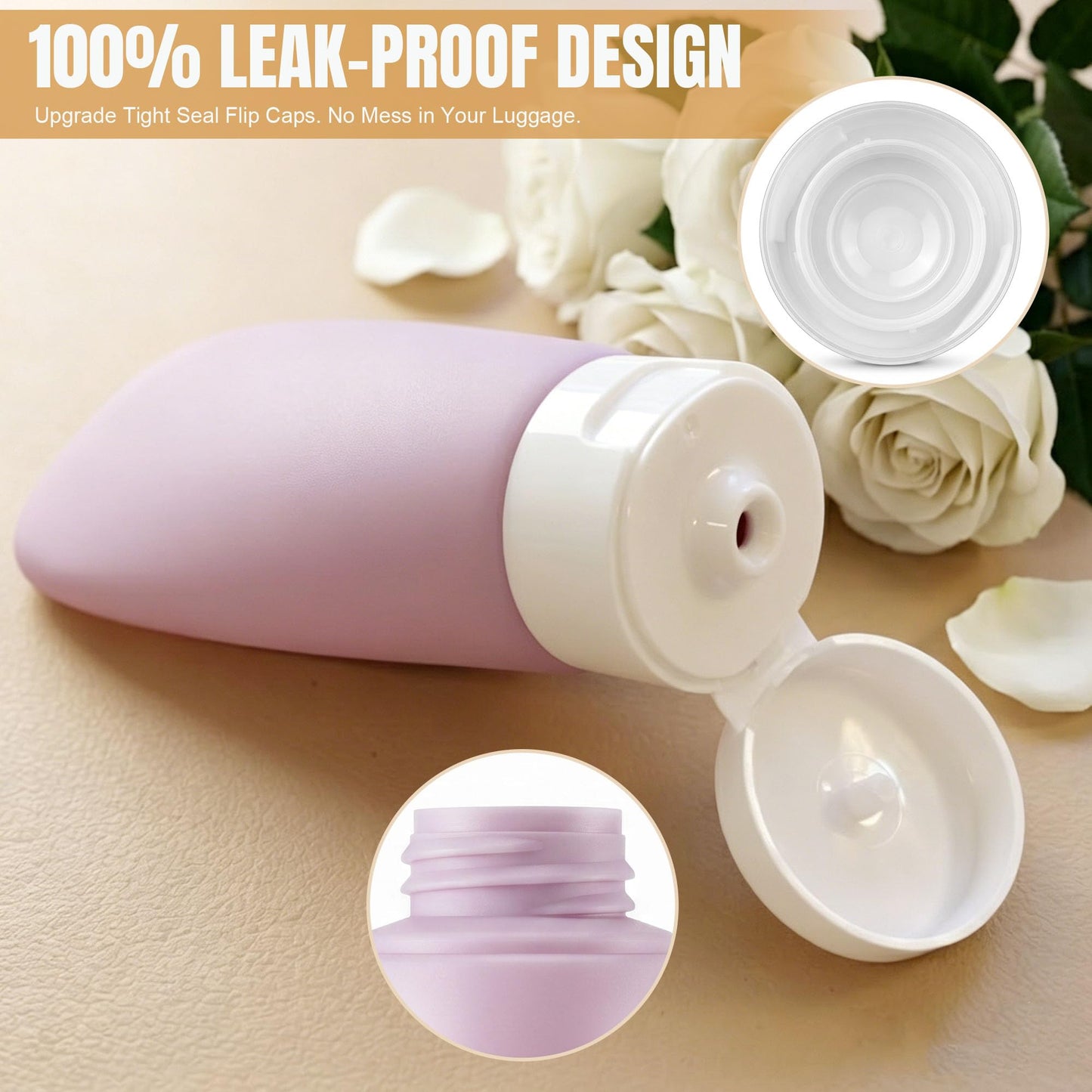 DEWSENSI 20 Pack Travel Bottles Set for Toiletries TSA Approved, Leak Proof Travel Size Containers Kit Portable Refillable Travel Accessories Beauty and Personal Care DEWSENSI
