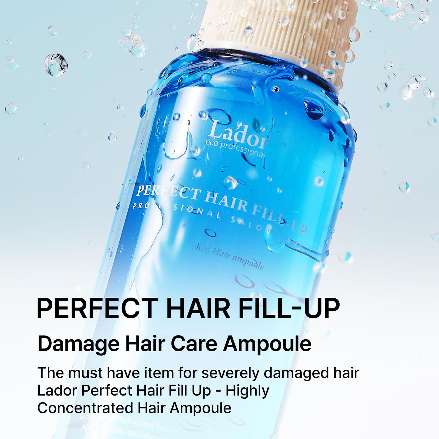 LA'DOR LADOR Perfect Hair Fill-Up Intensive Keratin Deep Conditioner Hair Treatment Collagen Protein Effective Hair Mask Pack for Color Treated Dry