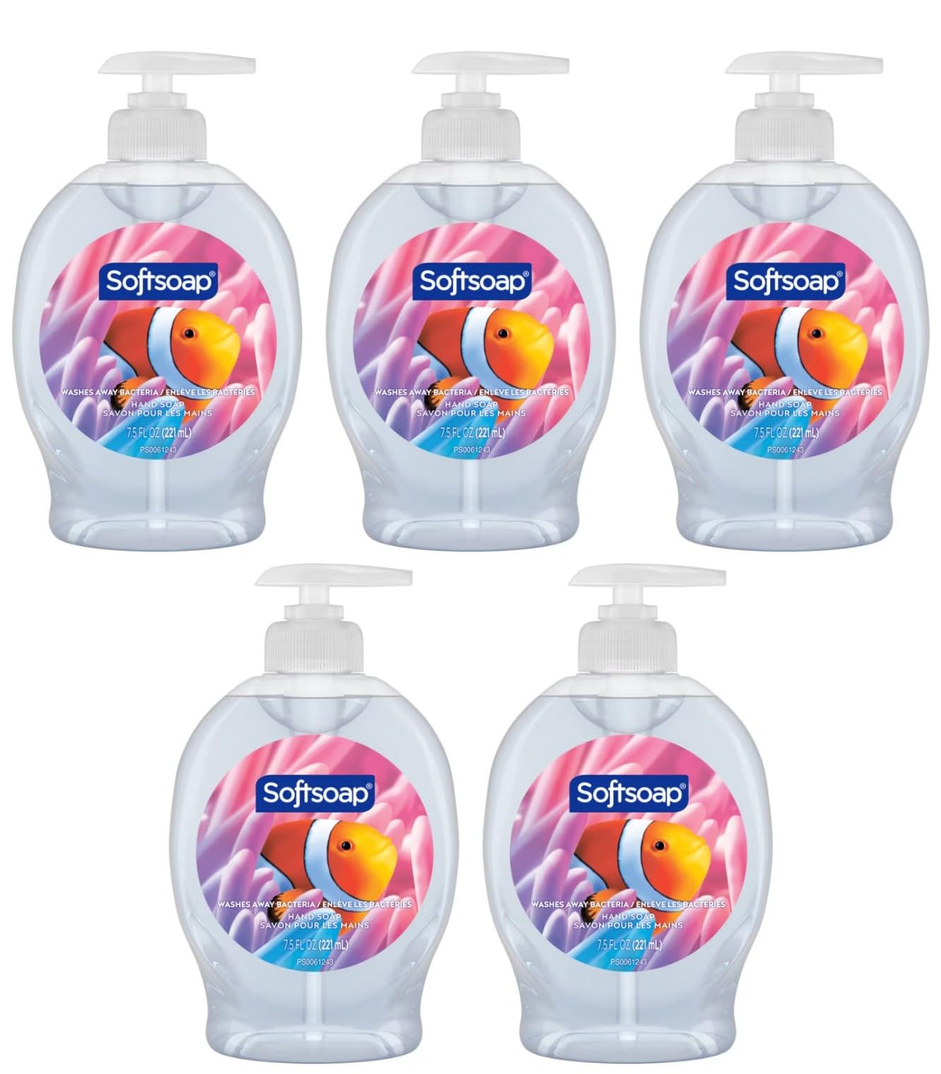 Softsoap Liquid Hand Soap, Aquarium Series 7.50 oz (Pack of 5)