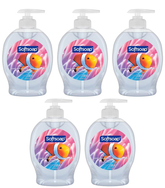 Softsoap Liquid Hand Soap, Aquarium Series 7.50 oz (Pack of 5)