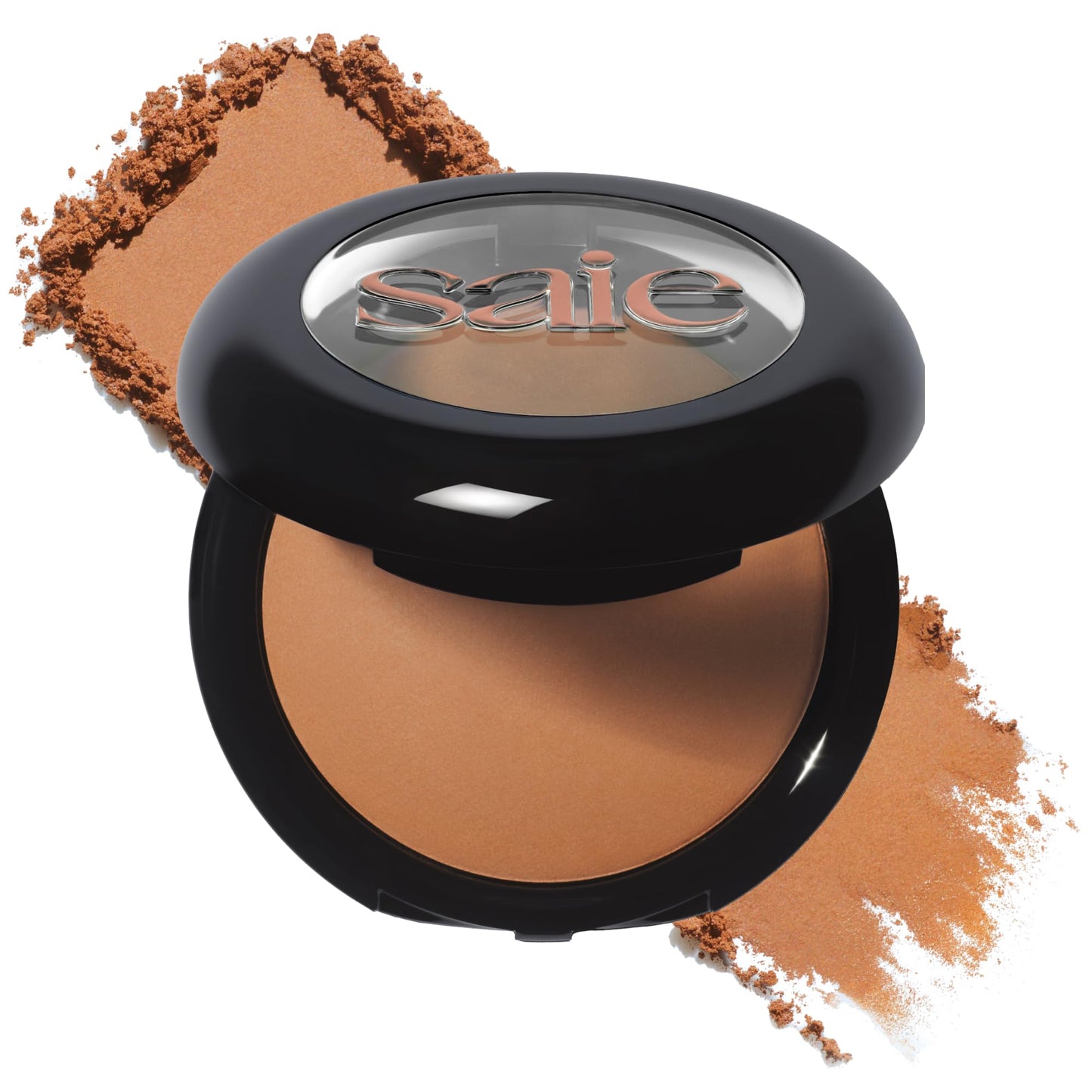 Saie SuperSuede Radiant Baked Bronzer Powder - Hydrating, Long-Lasting + Blurring Powder Bronzer for a Warm, Natural Glow - With Squalane + Jojoba