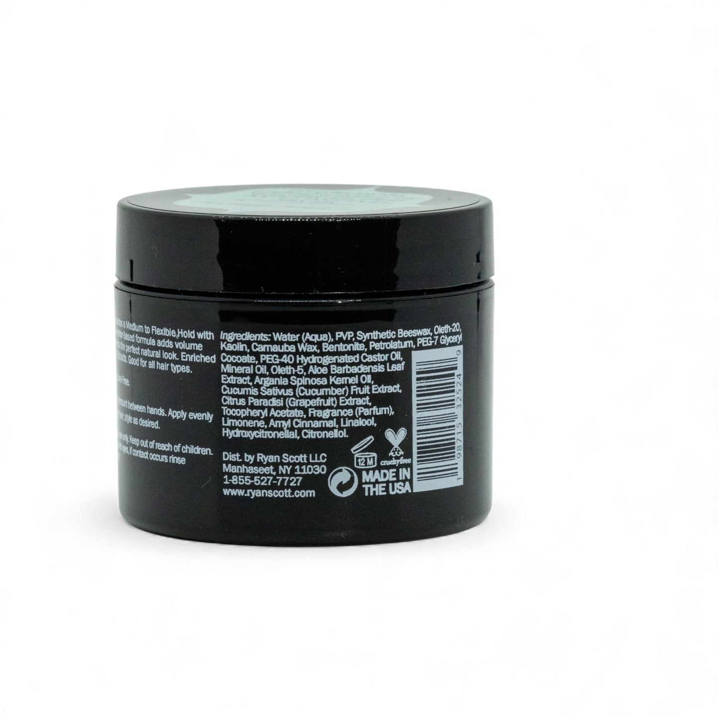Ryan Scott Styling Clay - Medium Hold with a Matte Finish. Aloe, Cucumber, & Grapefruit Fragrance.