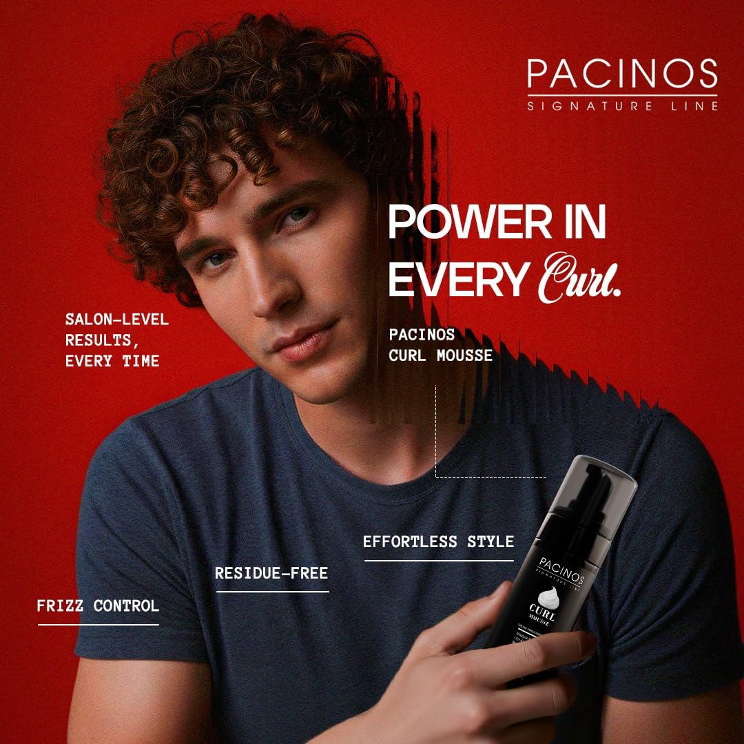 Pacinos Signature Line Curl Enhancing Mousse - Light Hold Hair Mousse and Styling Foam