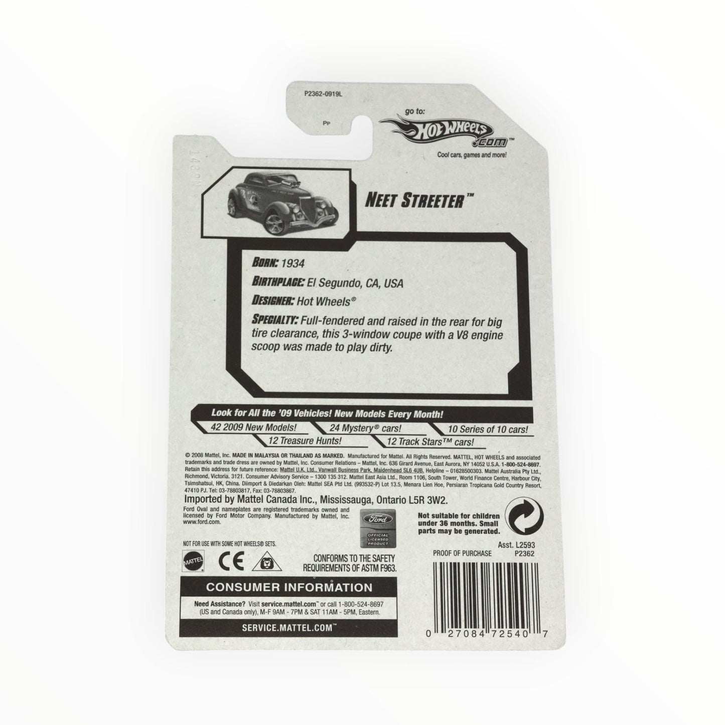 Hot Wheels 2009 TREASURE HUNTS Reg Neet Streeter 12/12 1:64 Scale
