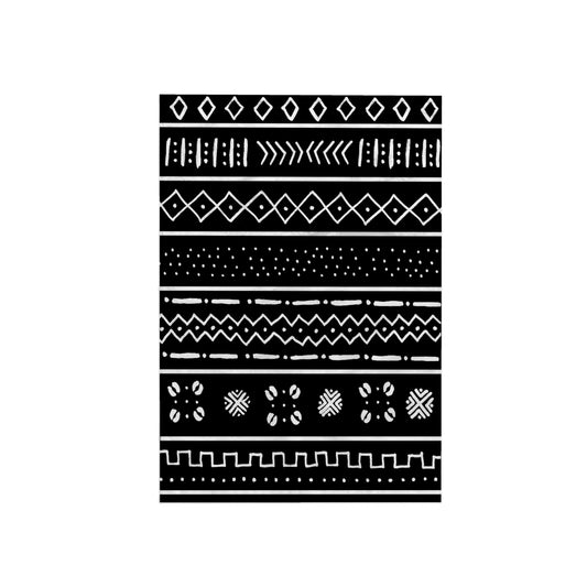 3dRose Towel - White on Black Mudcloth Inspired Tribal Stripe Pattern - African Art - 15 by 22-inches (TWL_318148_1)