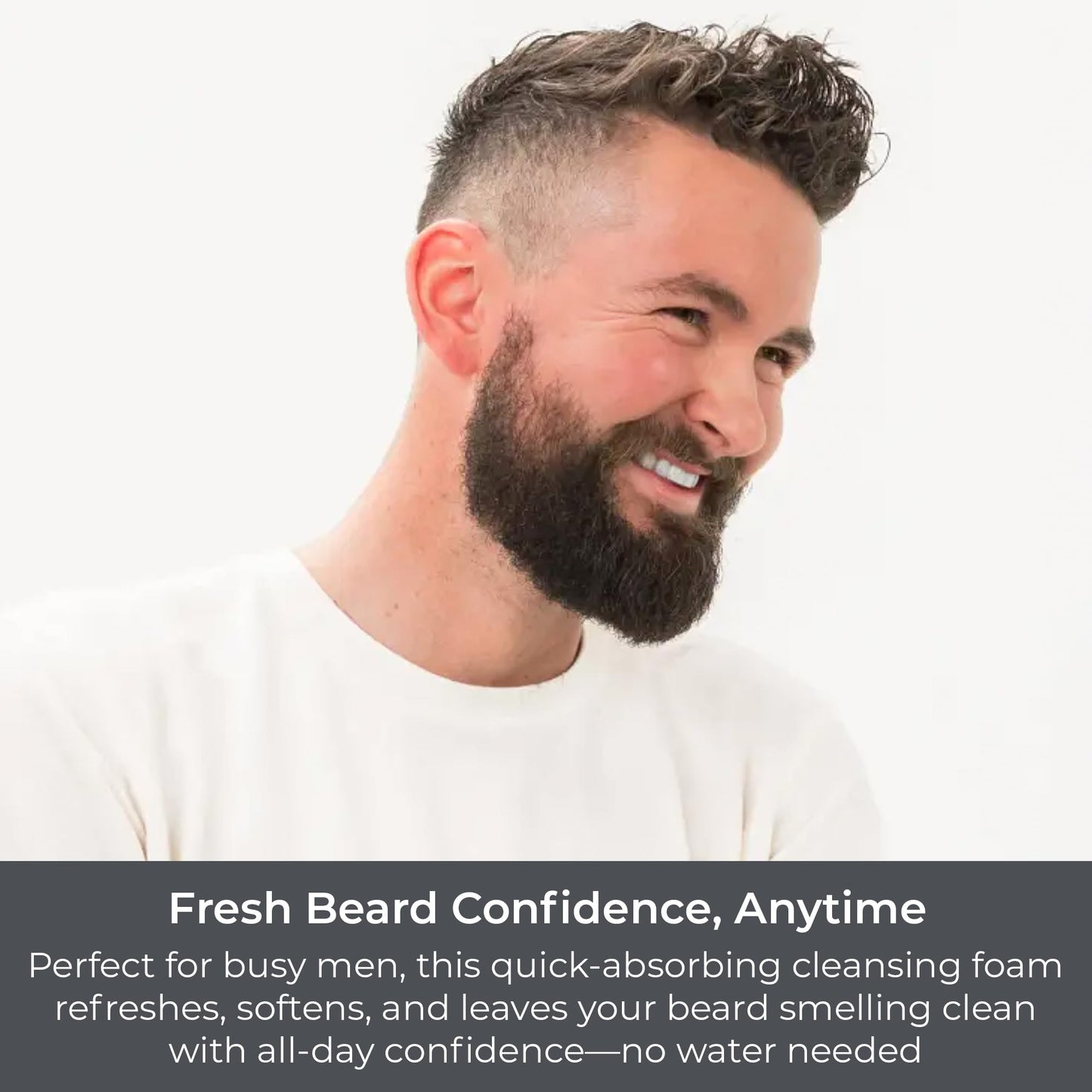 Cibu for Men Beard Dry Foaming Cleanser 6oz - Rinse-Free Beard Wash for Men to Control and Tame Unruly Beards and Coarse Hair - Softening Beauty and Personal Care CIBU