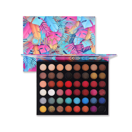 ONLYBETTER Eyeshadow Palette Glitter 48 Colors Bright Colorful Shimmer Eye Shadow Makeup Palette High Pigmented Metallic Color Eye Shadow Powder Easy
