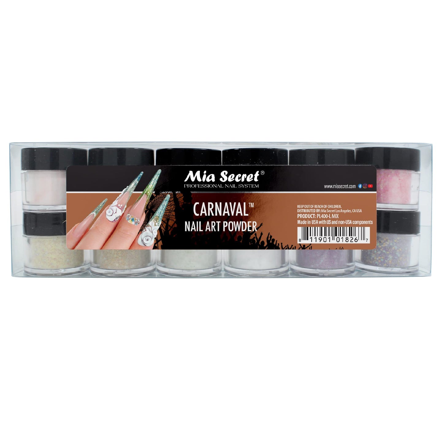 Mia Secret Nail Art Acrylic Powder Carnaval Collection. Beauty & Personal Care Mia Secret