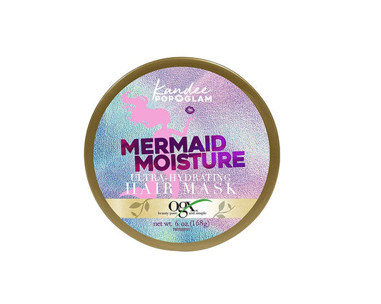 OGX Kandee Johnson Collection Mermaid Moisture Deep Conditioning Hair Mask for Color-Treated Hair, Sulfate-Free Surfactants Moisturizing Treatment