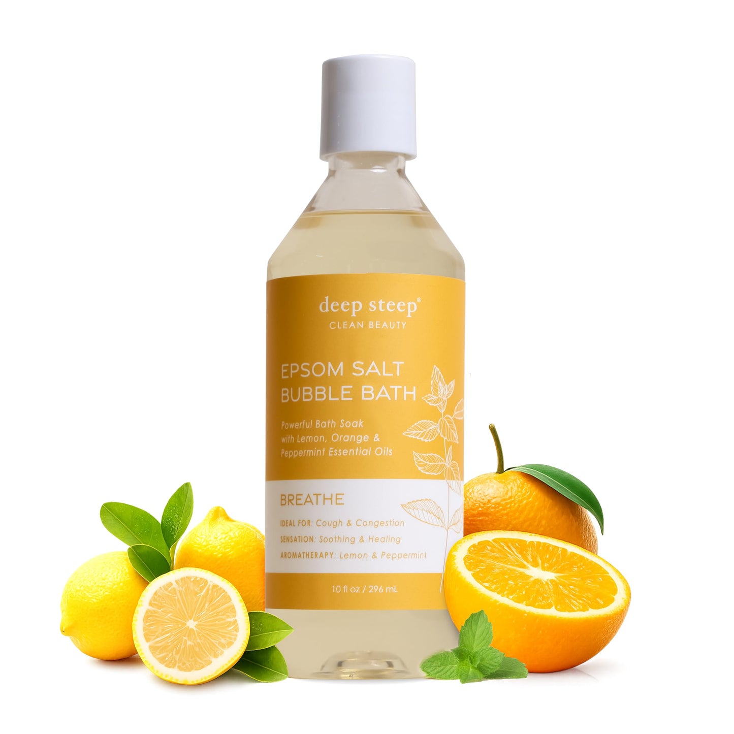 Deep Steep Epsom Salt Bubble Bath (10 Fl Oz (Pack of 1), Breathe) Beauty and Personal Care Deep Steep