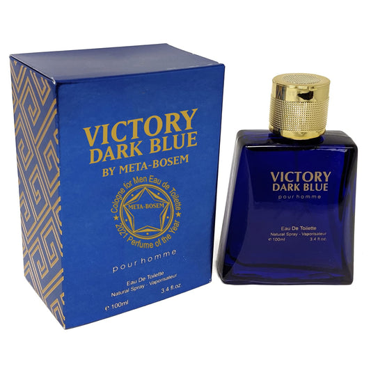 META-BOSEM VICTORY OUD NOIR Dark Blue, Eau de Toilette Spray for Men, Wonderful Gift, Charismatic,Classic, Daytime and Casual Use, for all Skin Types