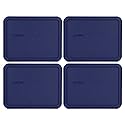 Pyrex 7211-PC 6-Cup Blue Plastic Food Storage Lid, Made in USA - 4 Pack