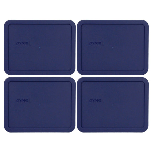 Pyrex 7211-PC 6-Cup Blue Plastic Food Storage Lid, Made in USA - 4 Pack