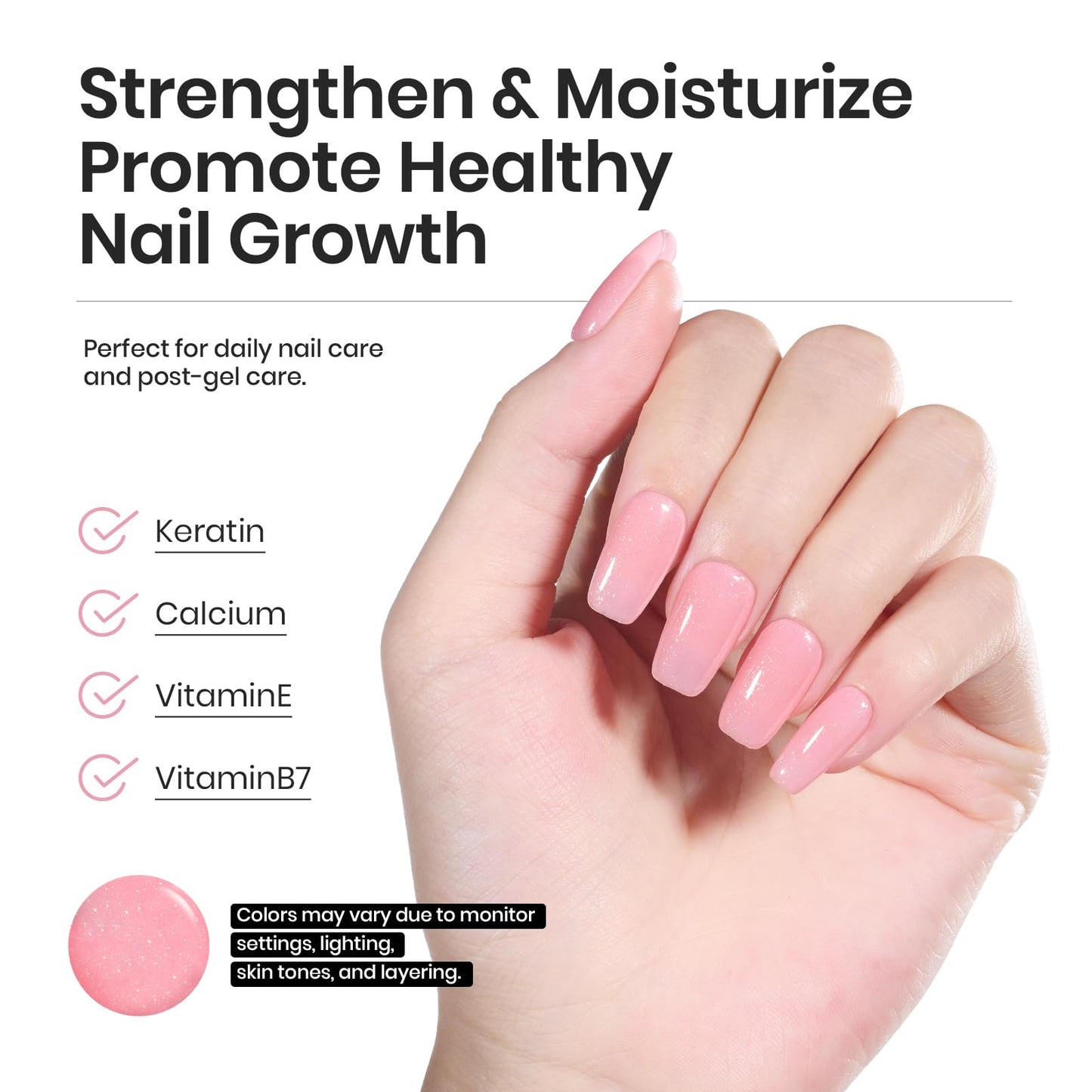 Beetles Nude Rubber Base Gel Nail Polish - Light Pink Color Base Gel 5 in 1 for Nails Strengthening, Building, Enhancing, Reinforcing, Long Lasting Beauty and Personal Care beetles Gel Polish