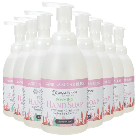 Ginger Lily Farms Botanicals All-Purpose Foaming Hand Soap Refill, 100% Vegan & Cruelty-Free, Vanilla Sugar Bliss Scent, 20 Fl Oz (Pack of 8) Beauty & Personal Care Ginger Lily Farms