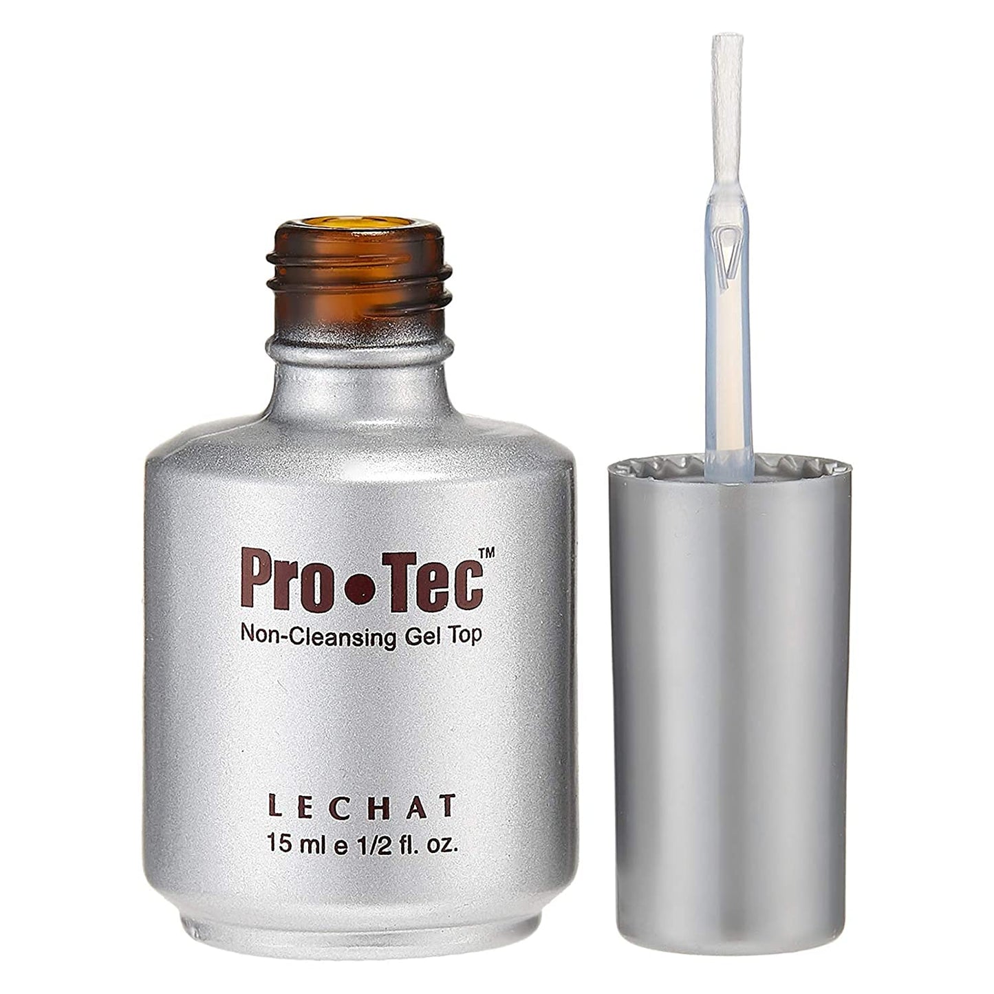 LeChat - Pro•Tec - Non-Cleansing Gel Top - Clear - (0.5 Ounce) - No Cleansing, Buffing, or Tacky Residue - Superior Shine - Acetone Resistant Beauty & Personal Care LECHAT