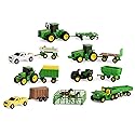 TOMY John Deere Toy Truck & Toy Tractor With Trailers 26-Piece Farm Toy Value Set