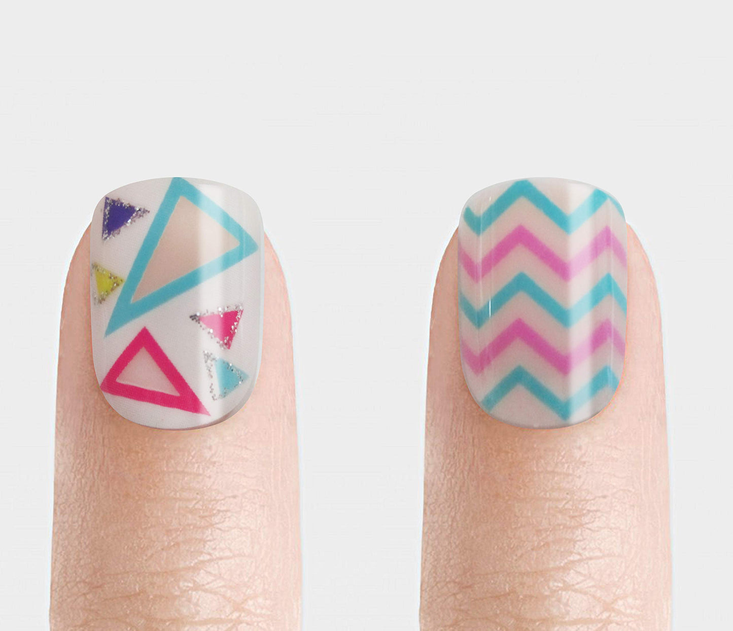 Vivace 4Pack 48Tips Color Changing Under Sun Fake Nails, Artificial Preglued Junior Sticker Nails 11461 etc (Sun 1)