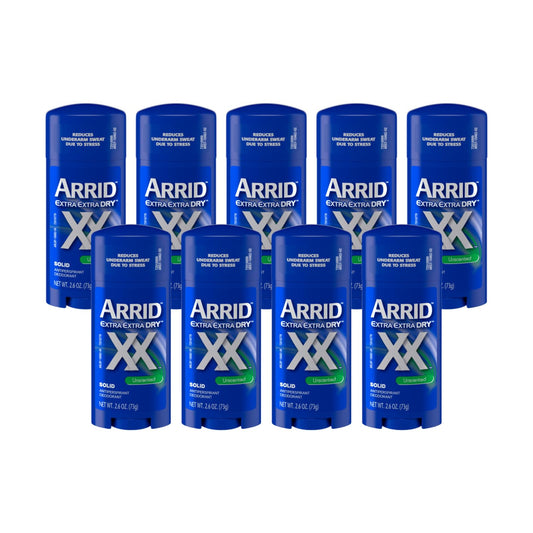 Arrid XX Extra Extra Dry Solid Antiperspirant Deodorant, Unscented, 2.6 oz. (Pack of 9) Beauty and Personal Care Arrid