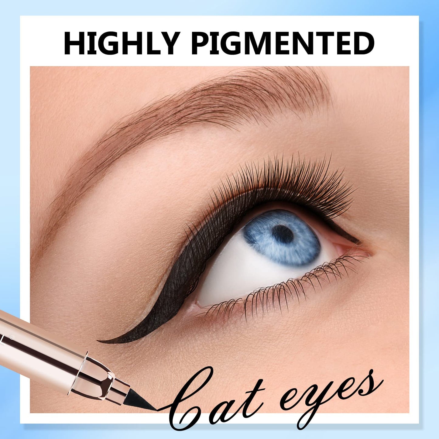 O'CHEAL 2 in 1 Professional Makeup Black Liquid Eye Liner Pencil for Women, Perfect Blend Eye Definer for Precise or Smudged Look, Premium Wing Cat…