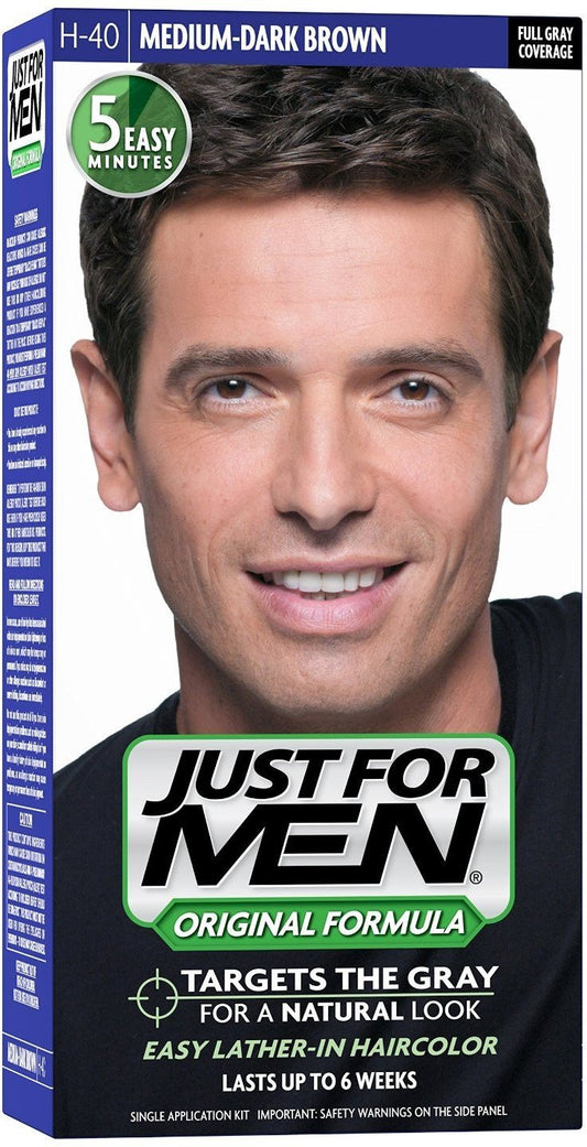 JUST FOR MEN Hair Color H-40 Medium Dark-Brown 1 ea (Pack of 9)