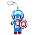 Lip Smacker Marvel Lip Balm Keychain, Clear & Glossy, Fun & Giftable, Cruelty Free - Captain America