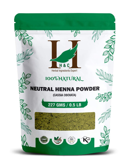 H&C 100% Pure Neutral Henna Powder/Colorless Henna/Senna Powder/Cassia Obovata (227g / (1/2 lb) / 8 ounces) For conditioning your hair without Beauty & Personal Care H&C