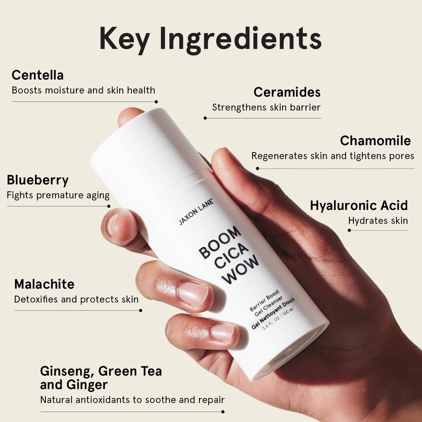 Centella Face Wash for Men Skin Care: BOOM CICA WOW Mens Face Wash Korean Barrier Boost Hydrating Gel Cleanser for Oily, Dry, Acne Prone Skin, Unisex