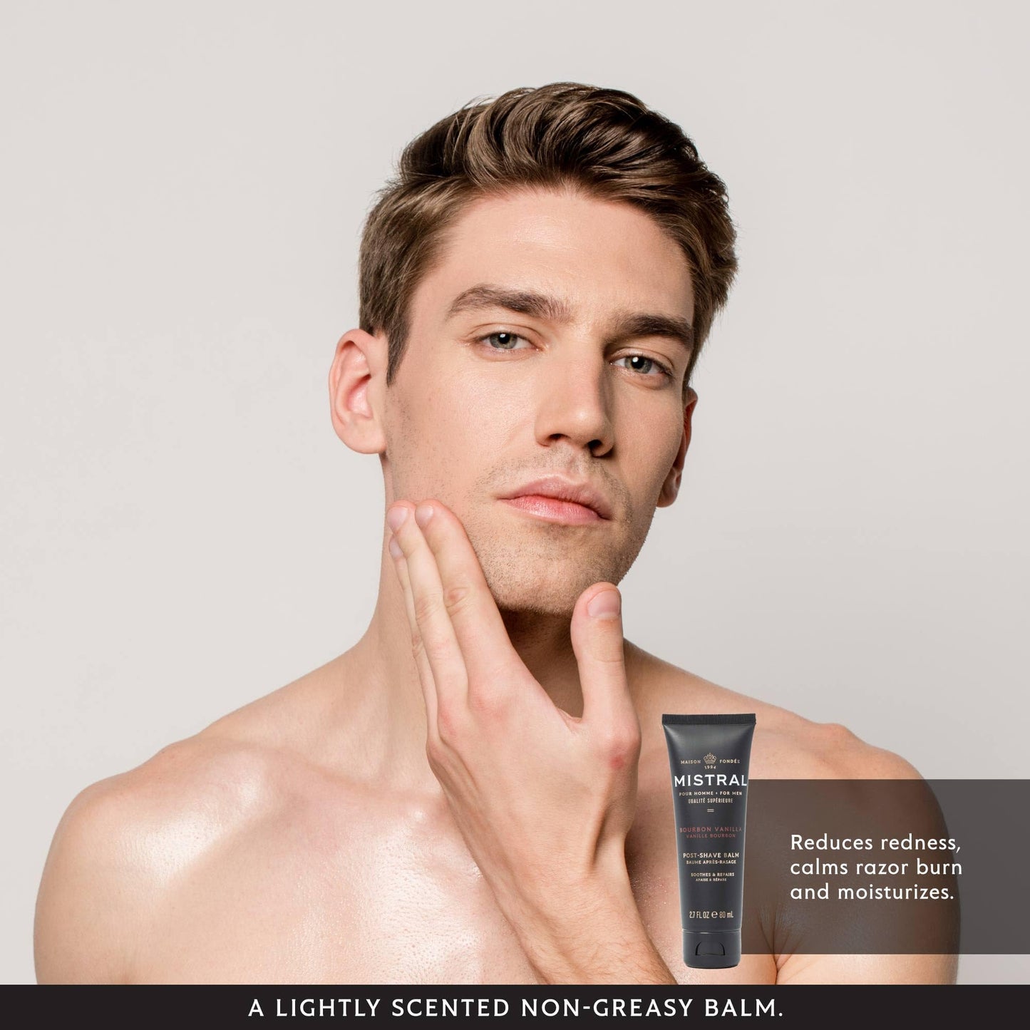 Mistral After Shave Balm, Bourbon Vanilla - 2.7 Fl Oz - Hydrating Aftershave for Men with Aloe & Jojoba Oil - Non-Greasy Post Shave Moisturizer Beauty and Personal Care Mistral